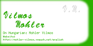 vilmos mohler business card